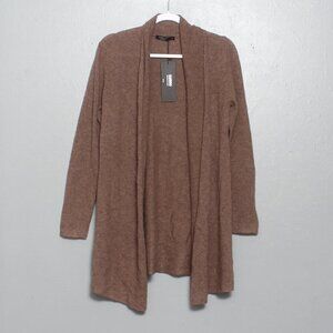Lusso cashmere nwt stitch fix Heather camel brown open cardigan sweater